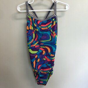 Colorful Dolphin Uglies One-Piece Swimsuit - Size 28